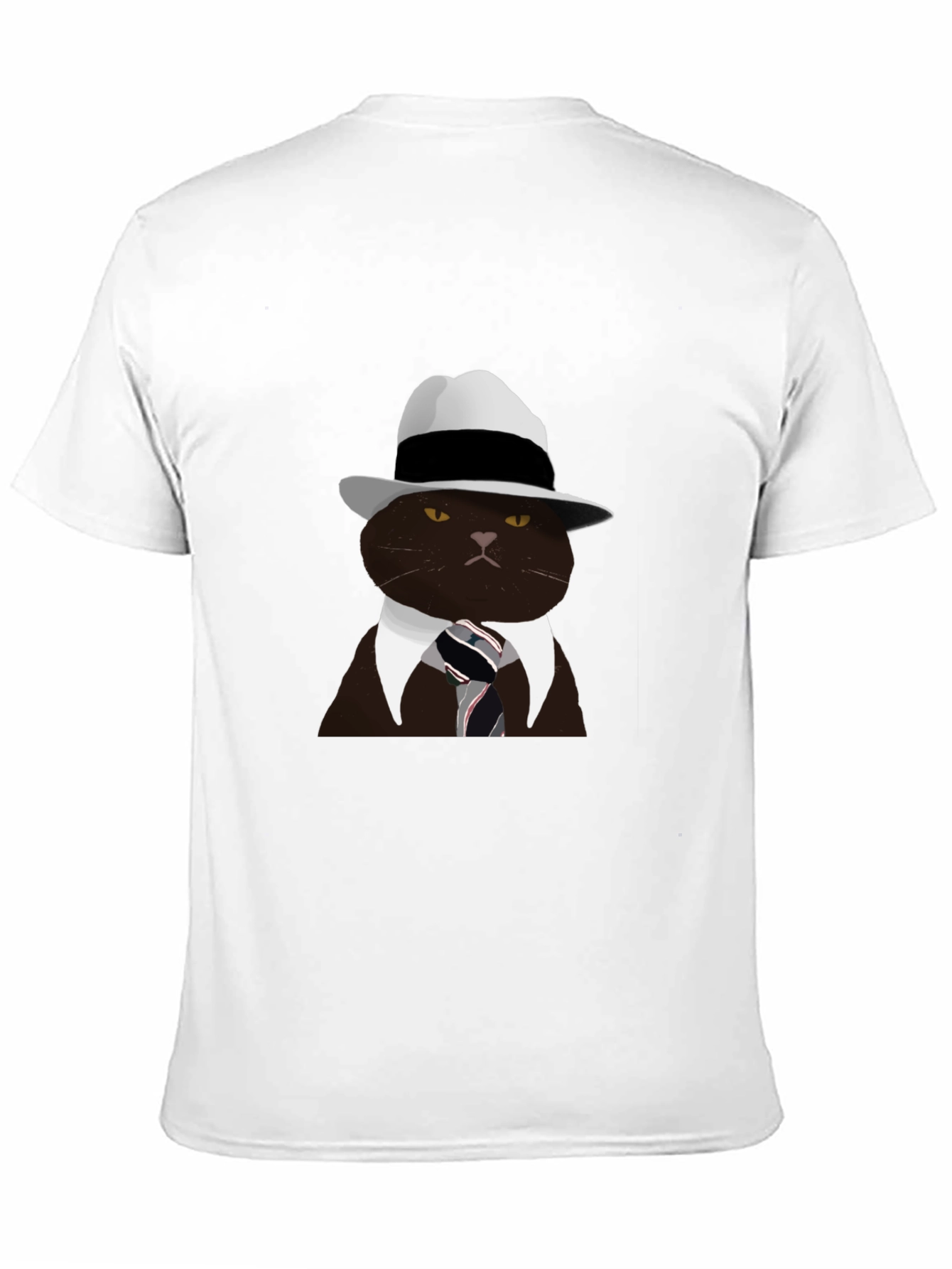 Cool Cat Fedora T-Shirt - Black