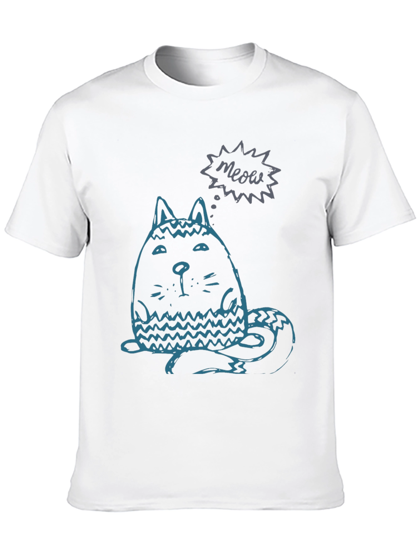 Meow Cat Graphic Tee - Unisex