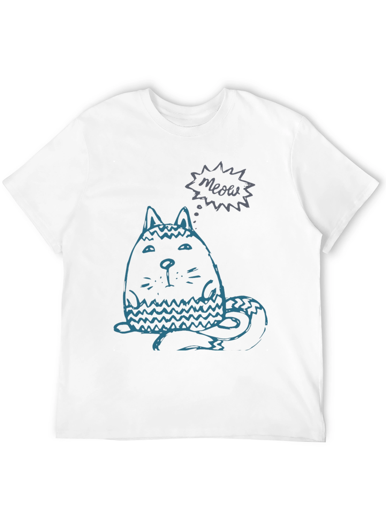 Meow Cat Graphic Tee - Unisex