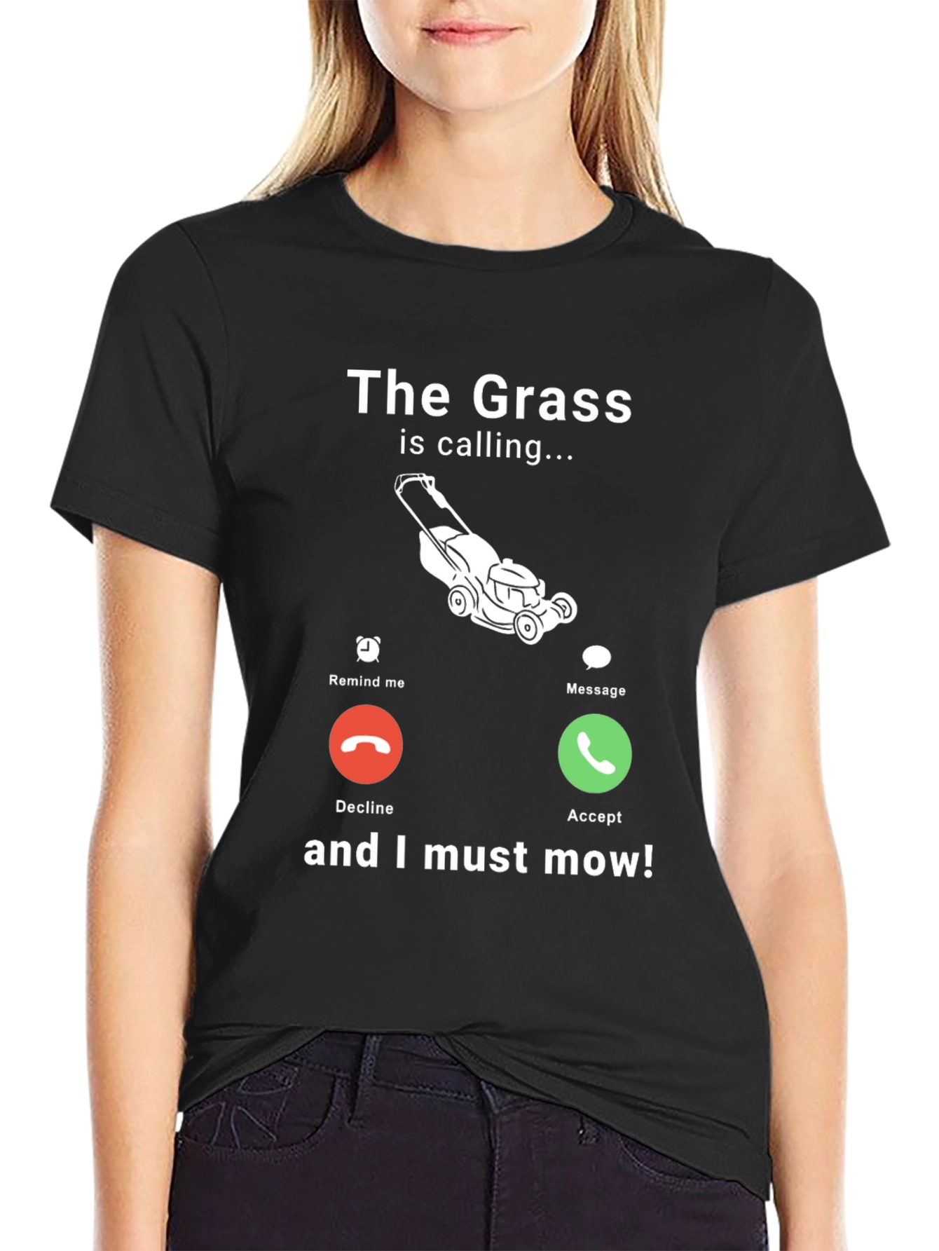 Funny The Grass is Calling Mens Graphic T-Shirt