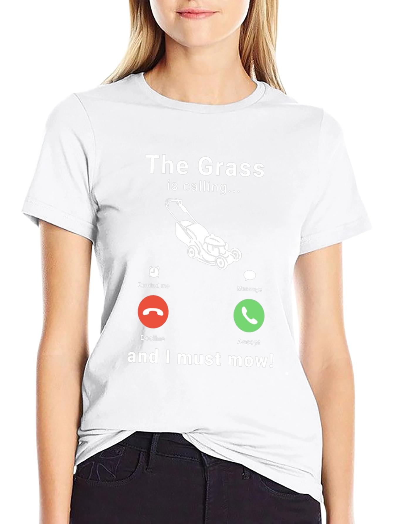 Funny The Grass is Calling Mens Graphic T-Shirt