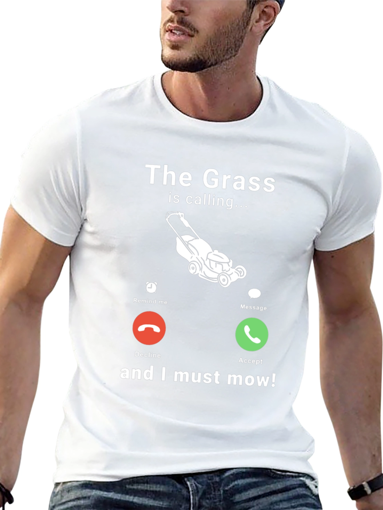Funny The Grass is Calling Mens Graphic T-Shirt