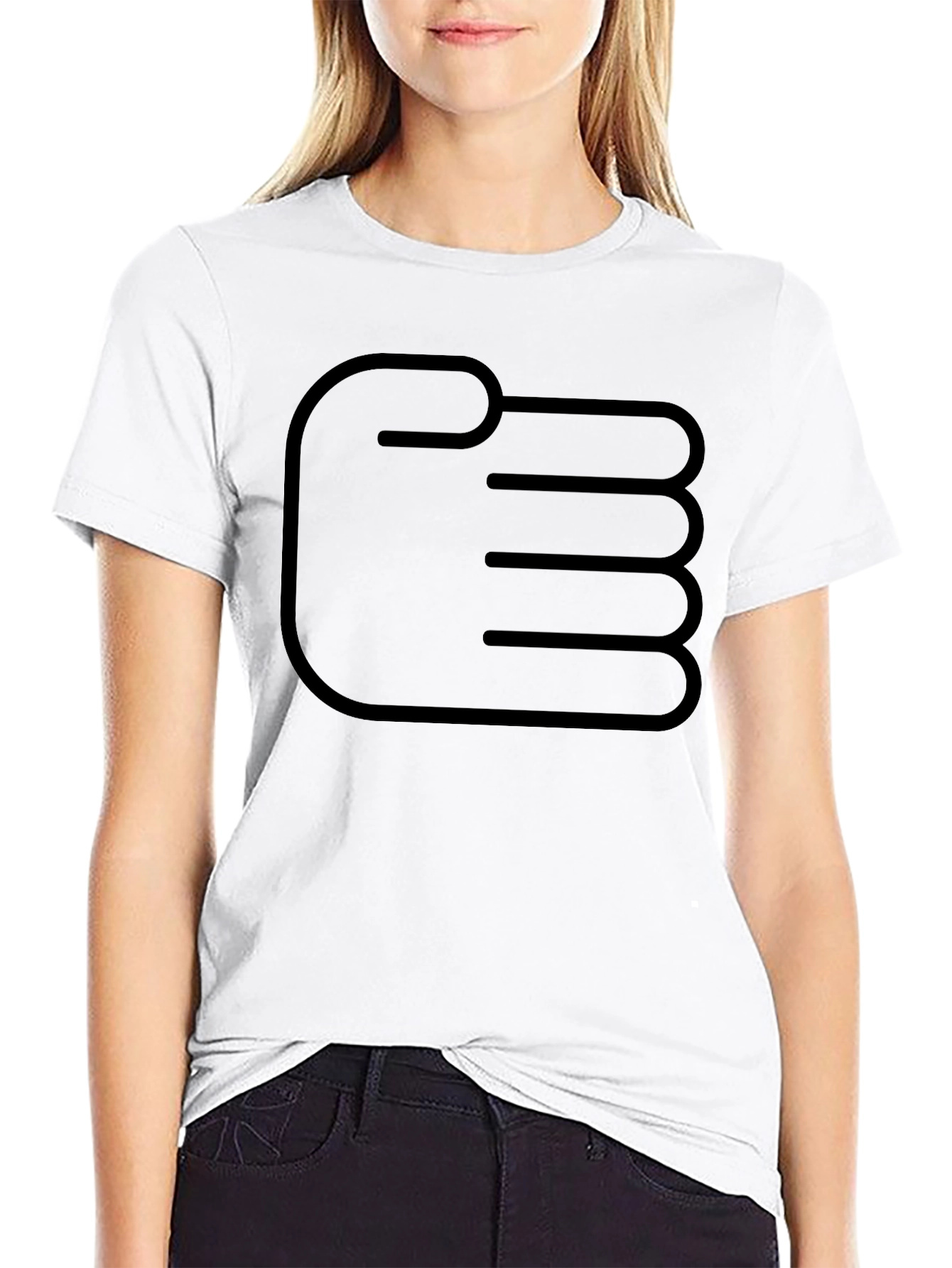 Graphic Fist Design Black T-Shirt