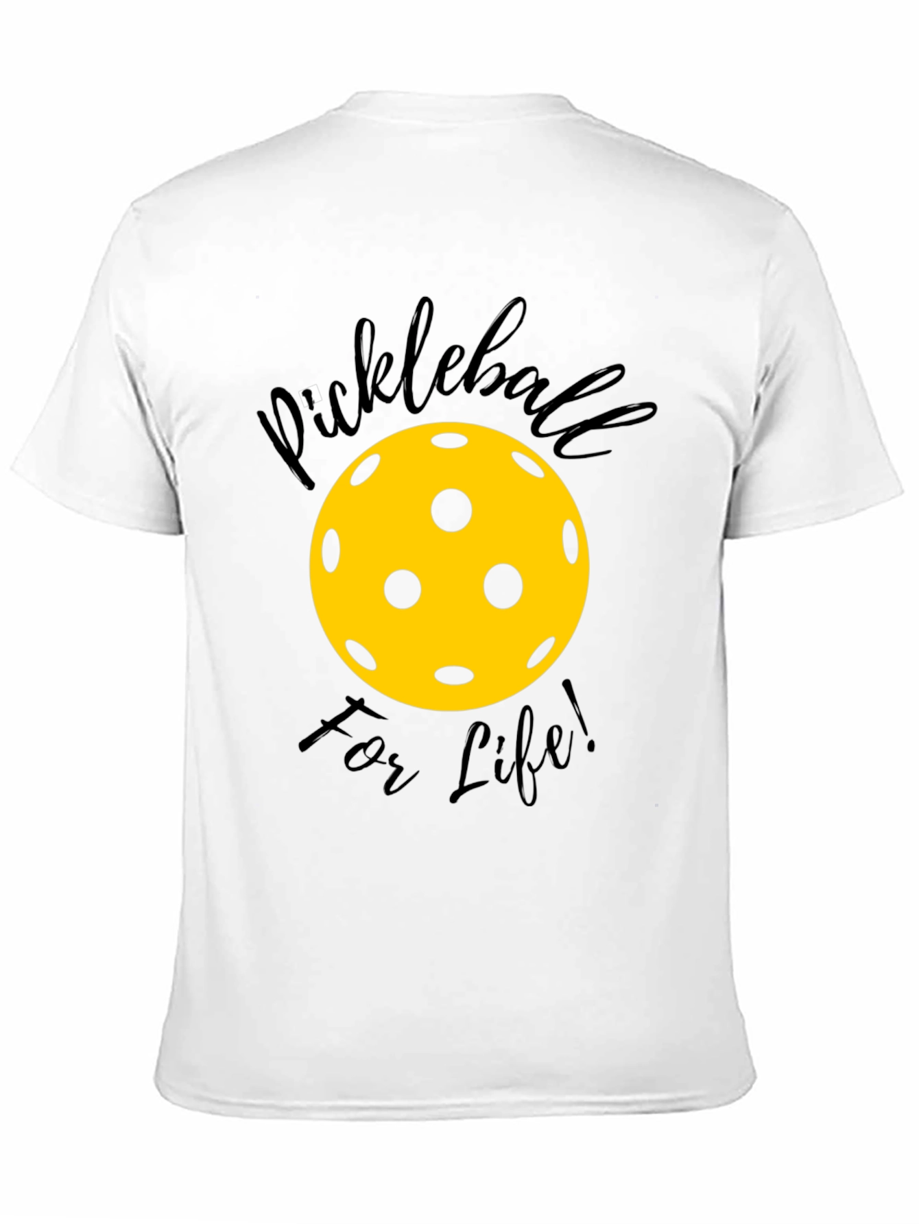 Pickleball For Life Black T-Shirt