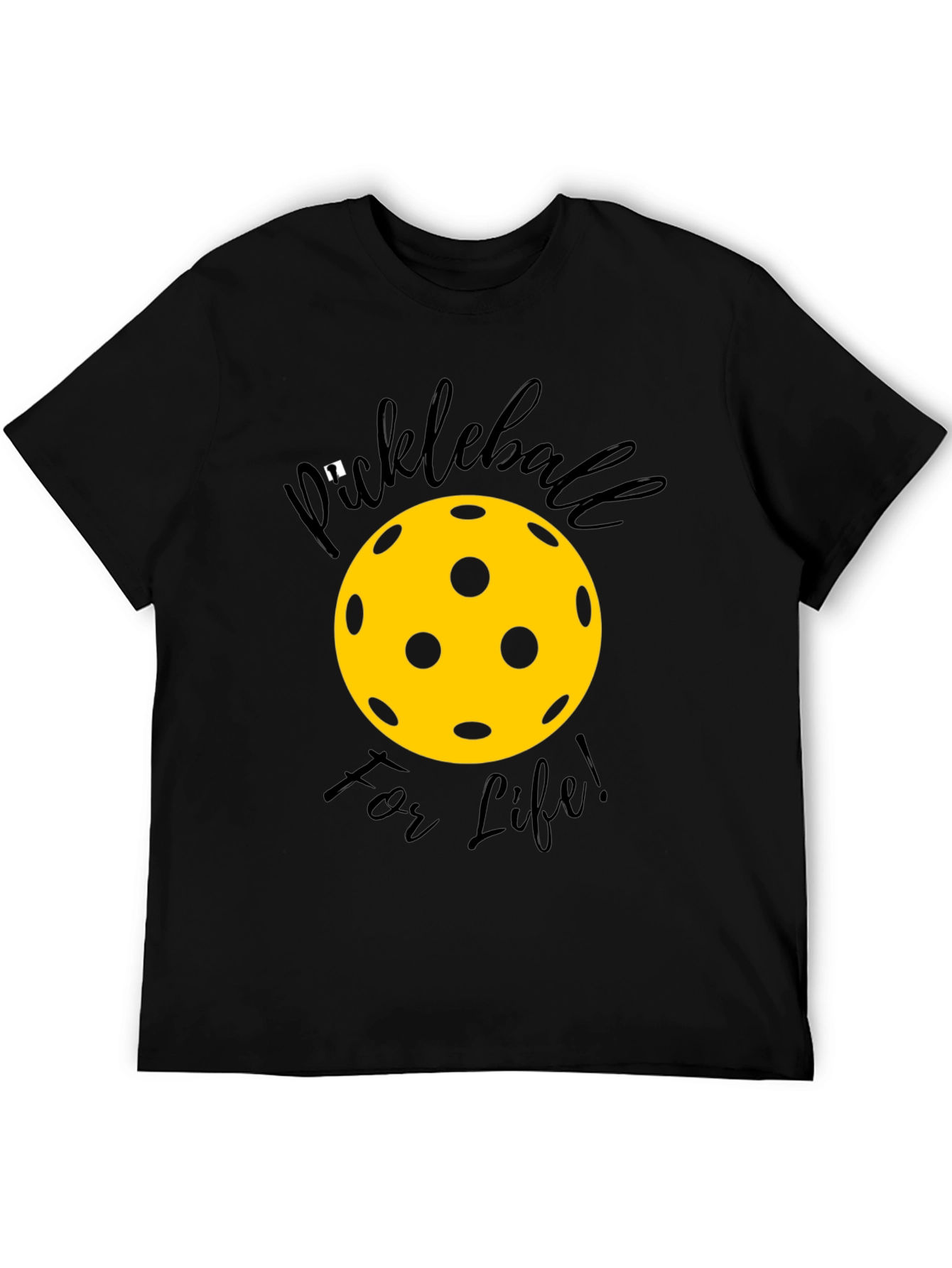 Pickleball For Life Black T-Shirt