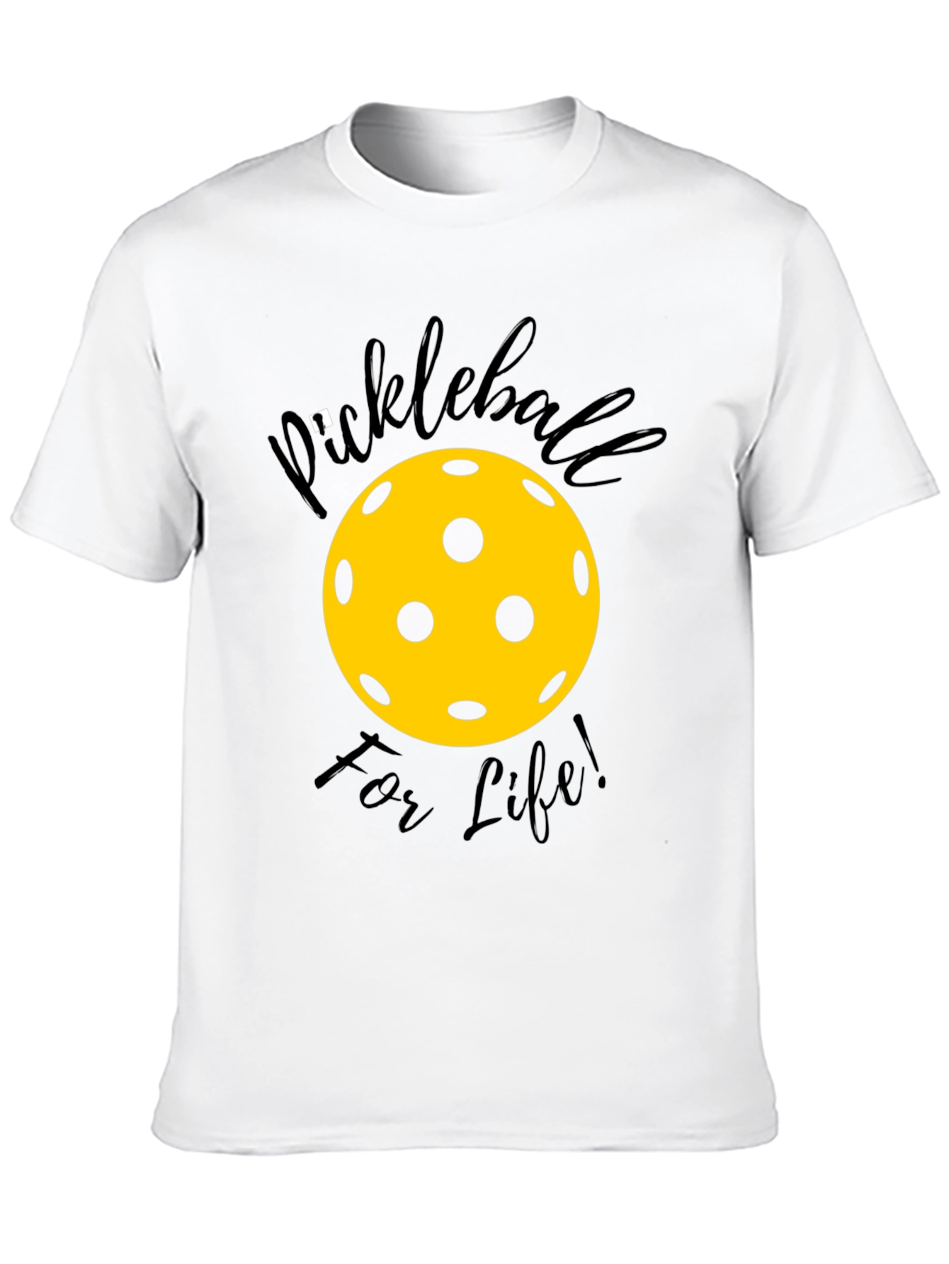 Pickleball For Life Black T-Shirt