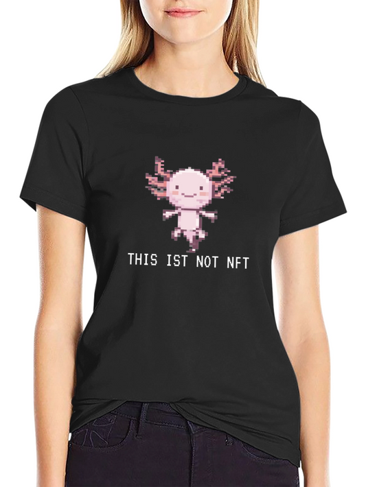 Axolotl Pixel Art T-Shirt - This is Not NFT Gamer Tee