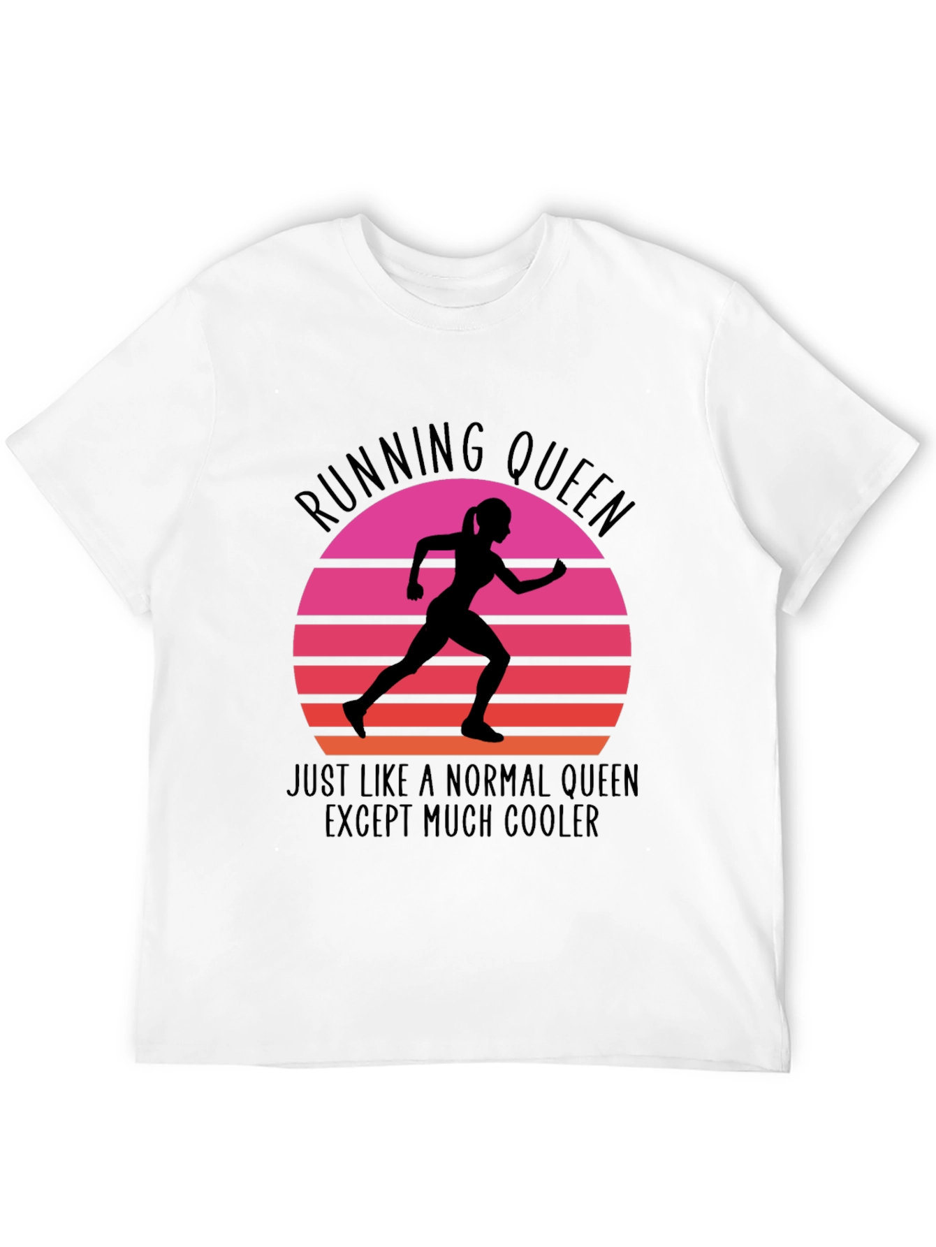 Running Queen Graphic Tee - Cool Comfortable Stylish