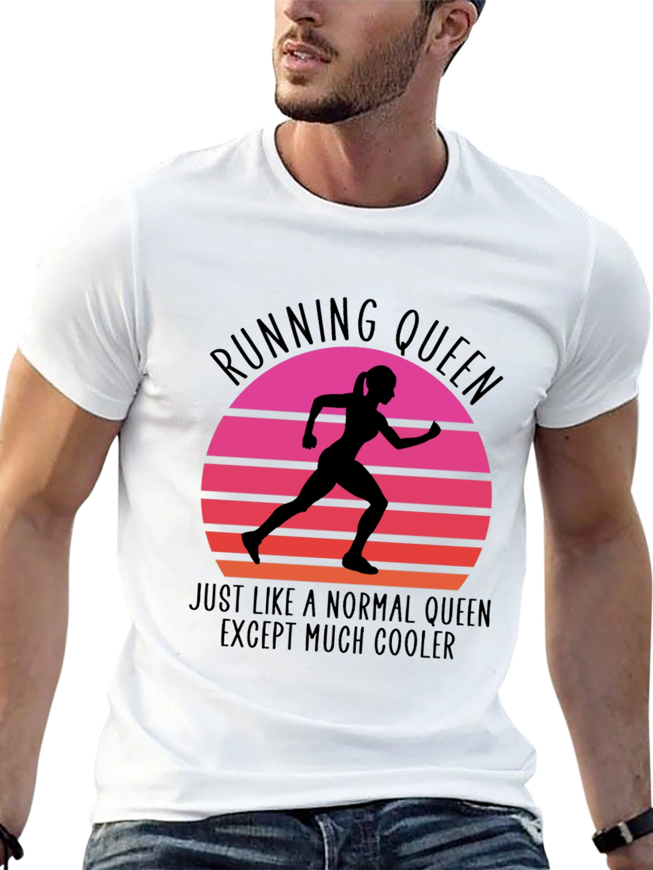 Running Queen Graphic Tee - Cool Comfortable Stylish