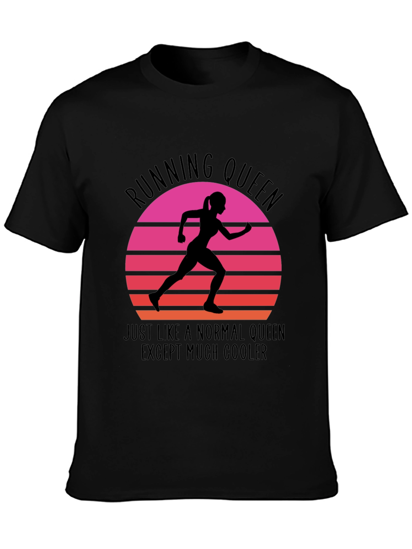 Running Queen Graphic Tee - Cool Comfortable Stylish