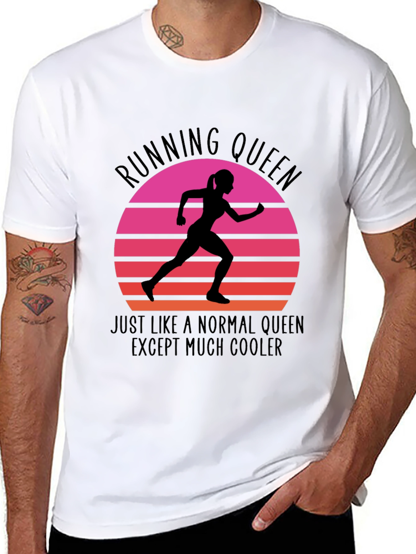 Running Queen Graphic Tee - Cool Comfortable Stylish