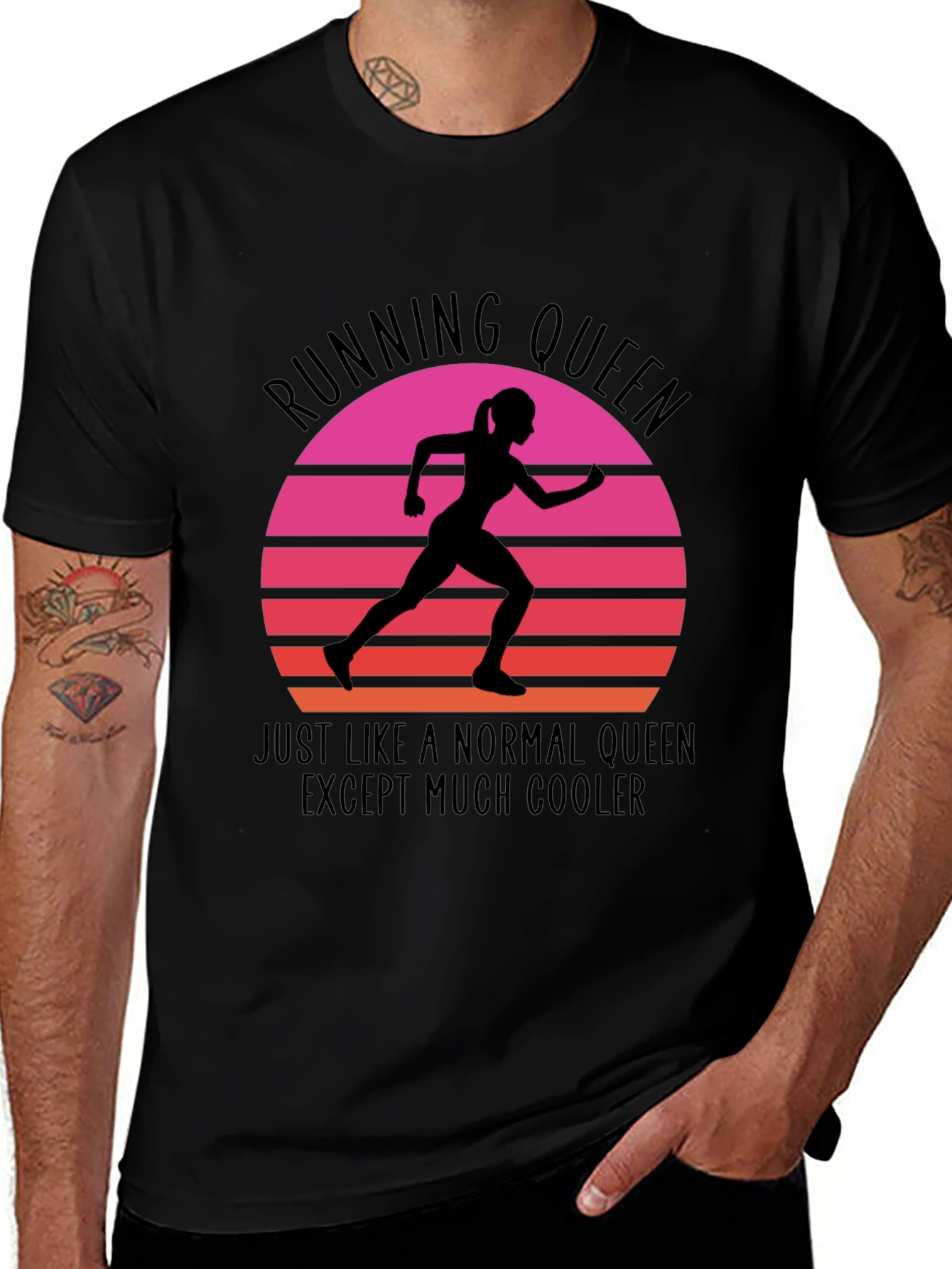 Running Queen Graphic Tee - Cool Comfortable Stylish