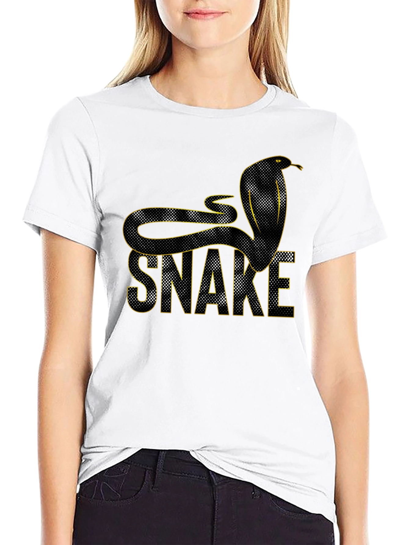 Snake Graphic Tee - Stylish Mens Black T-Shirt