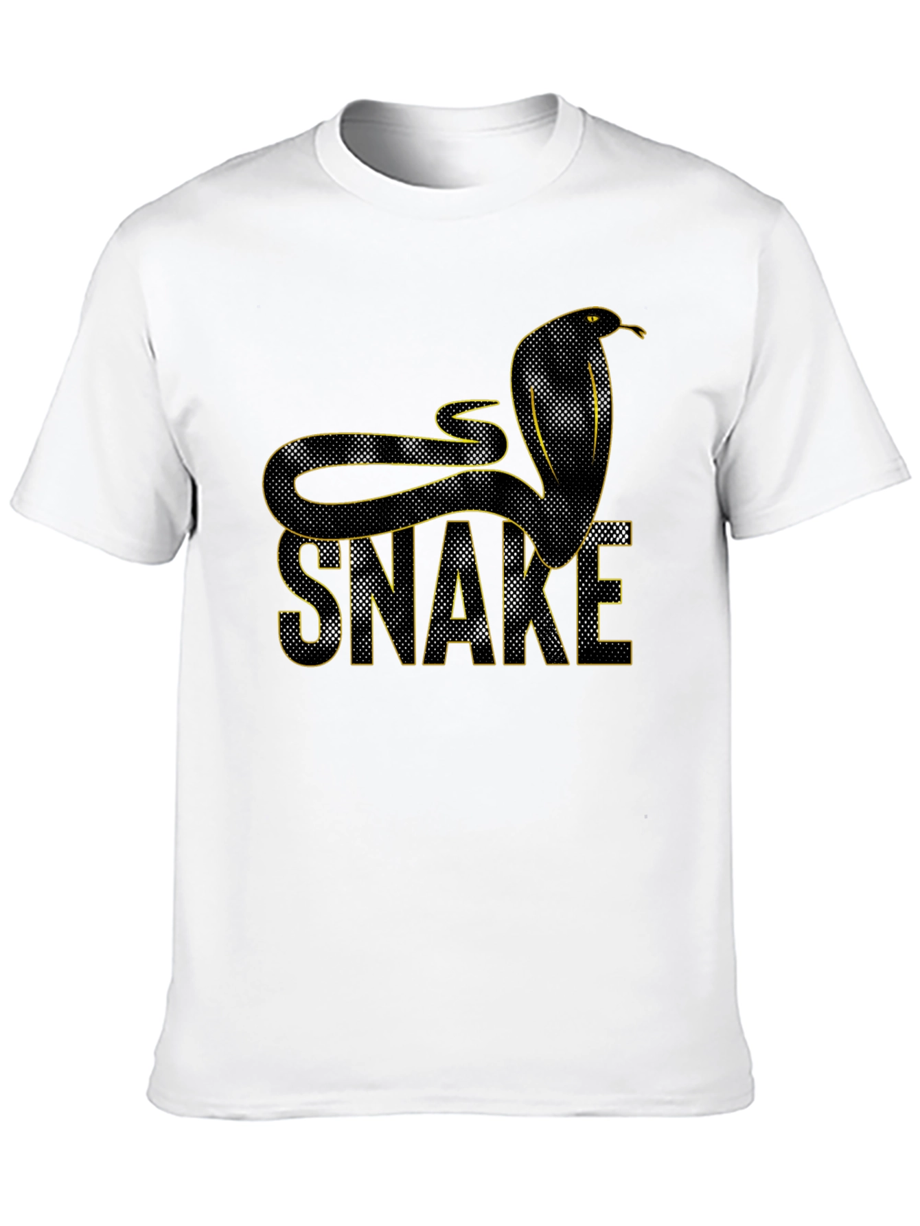 Snake Graphic Tee - Stylish Mens Black T-Shirt