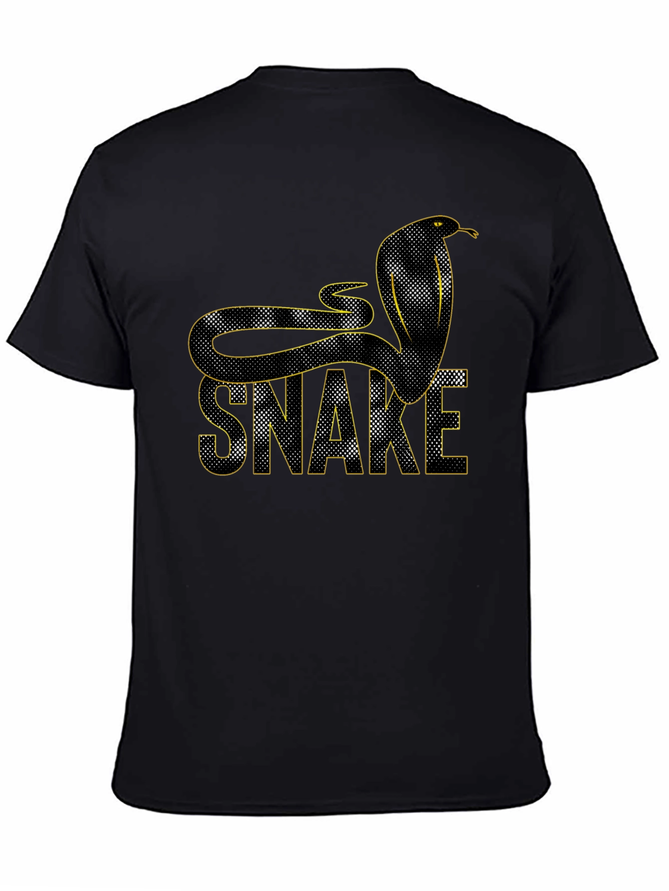 Snake Graphic Tee - Stylish Mens Black T-Shirt