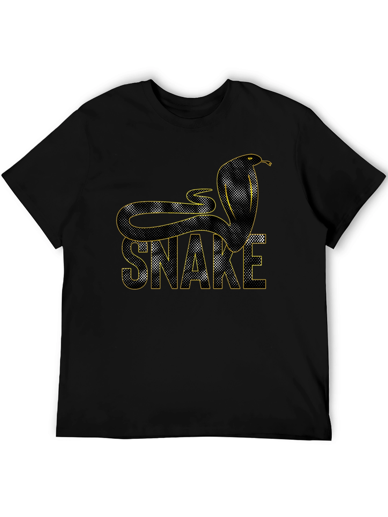 Snake Graphic Tee - Stylish Mens Black T-Shirt