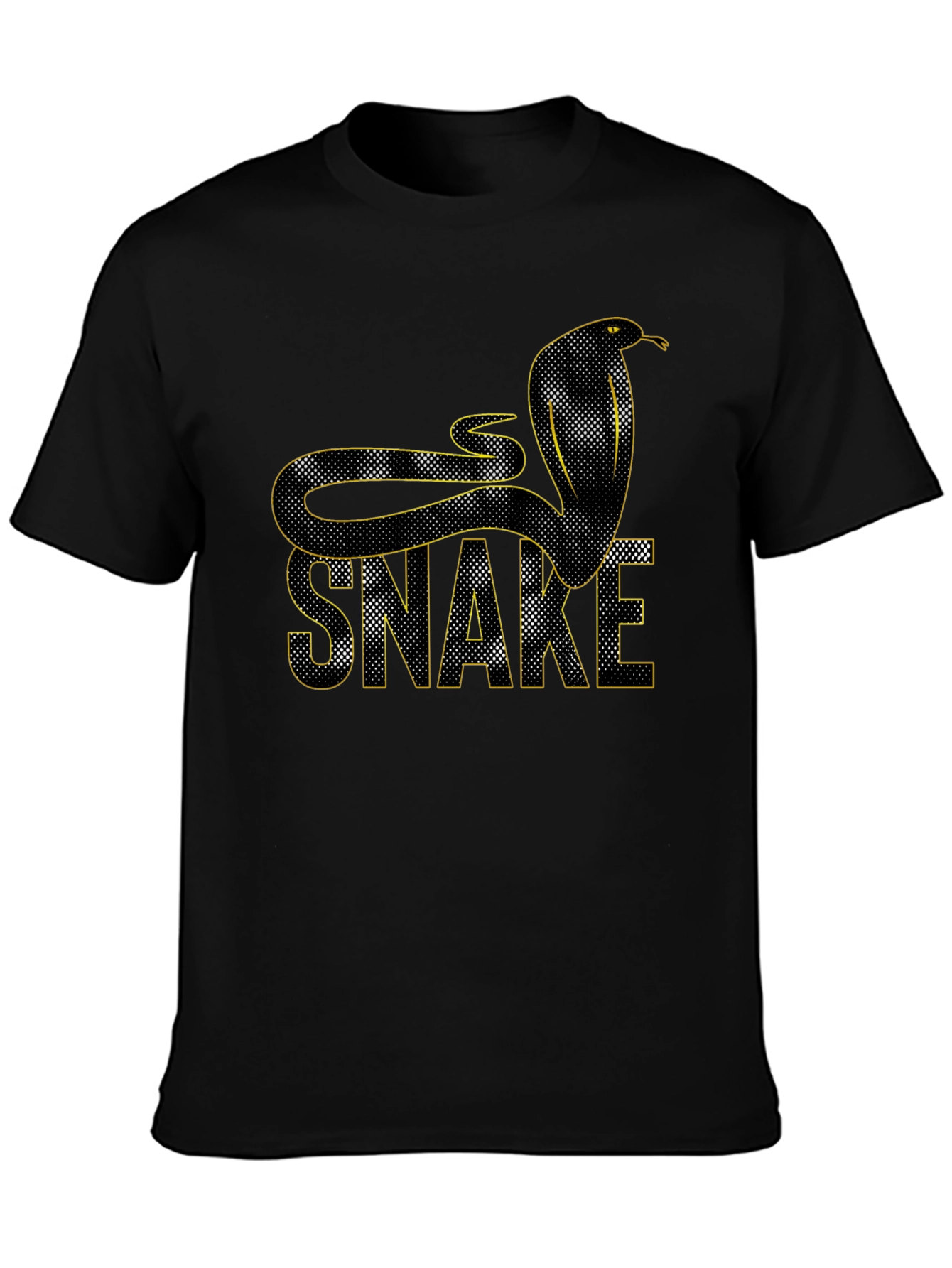 Snake Graphic Tee - Stylish Mens Black T-Shirt