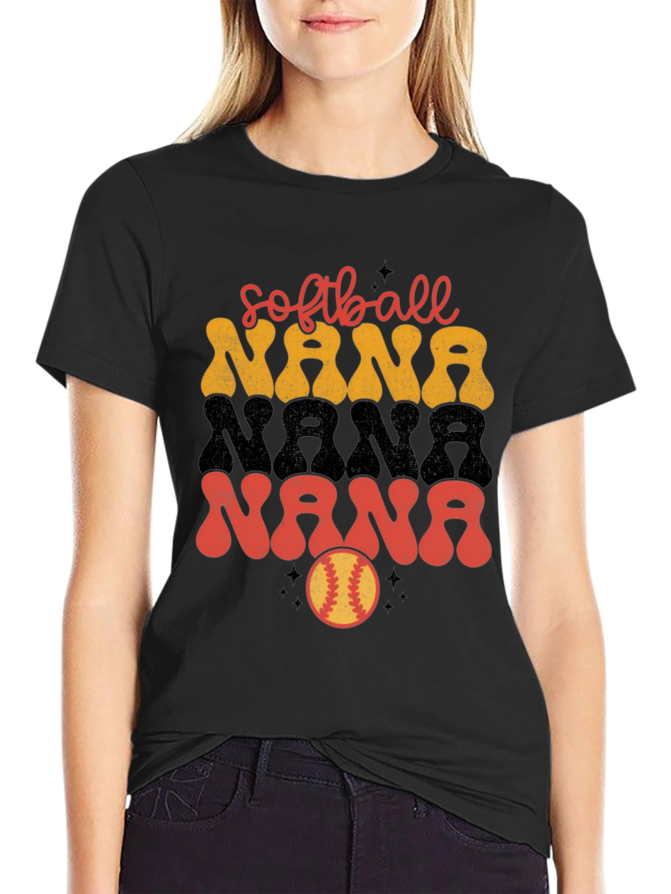 Softball Nana Graphic T-Shirt
