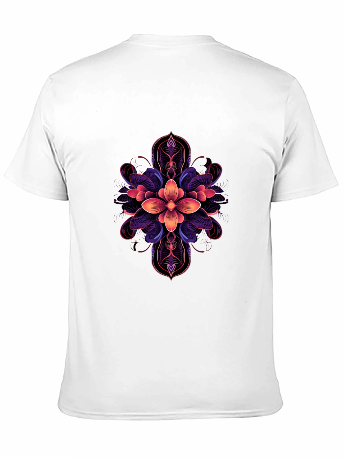 Floral Mandala Graphic Tee - Premium Cotton