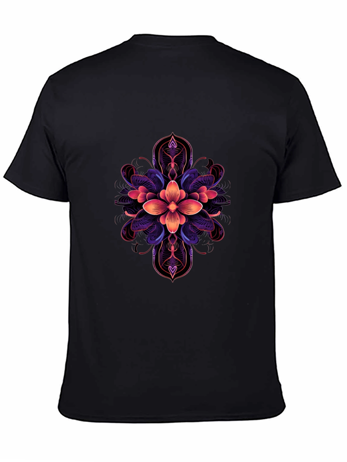 Floral Mandala Graphic Tee - Premium Cotton