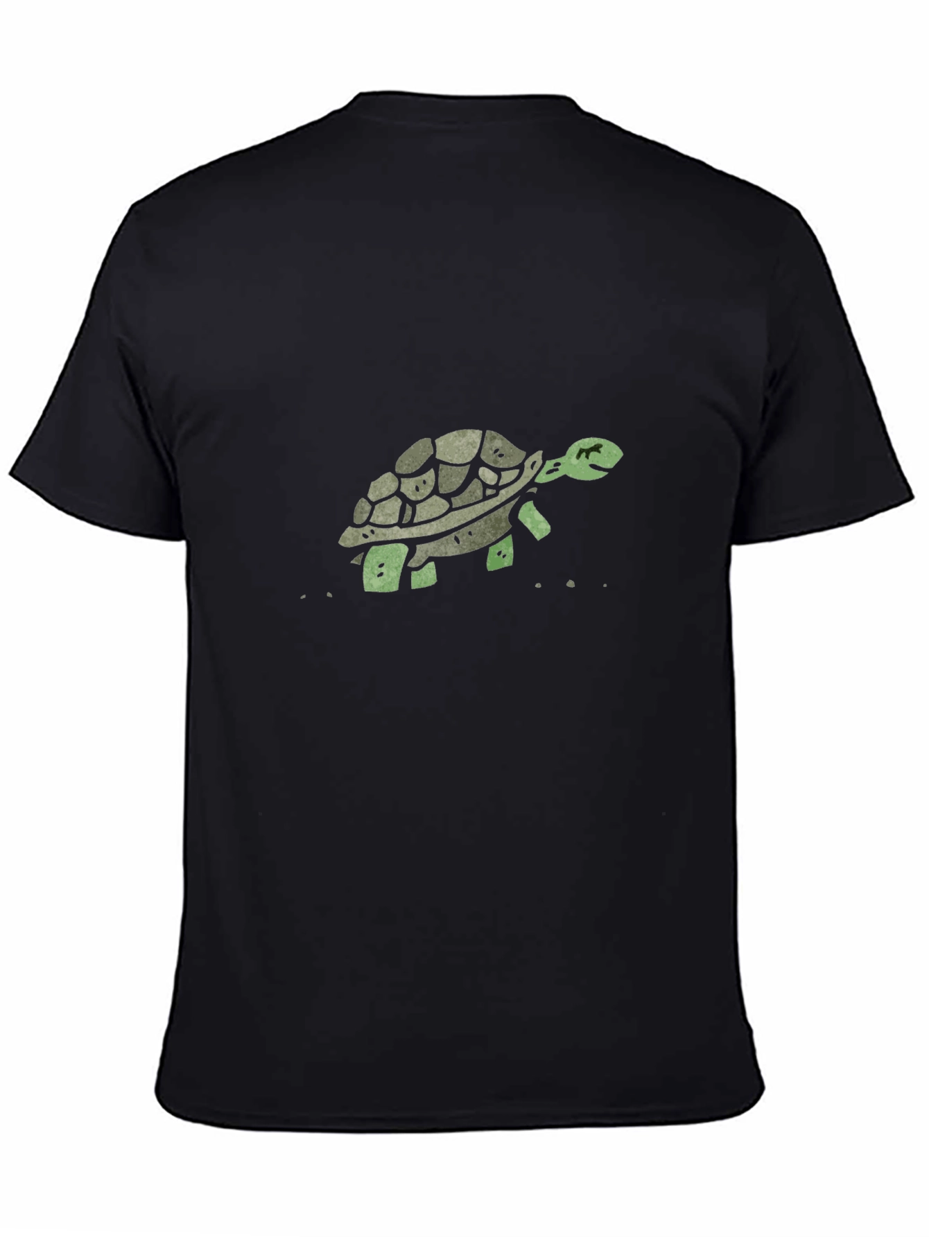 Turtle Graphic Print Black T-Shirt