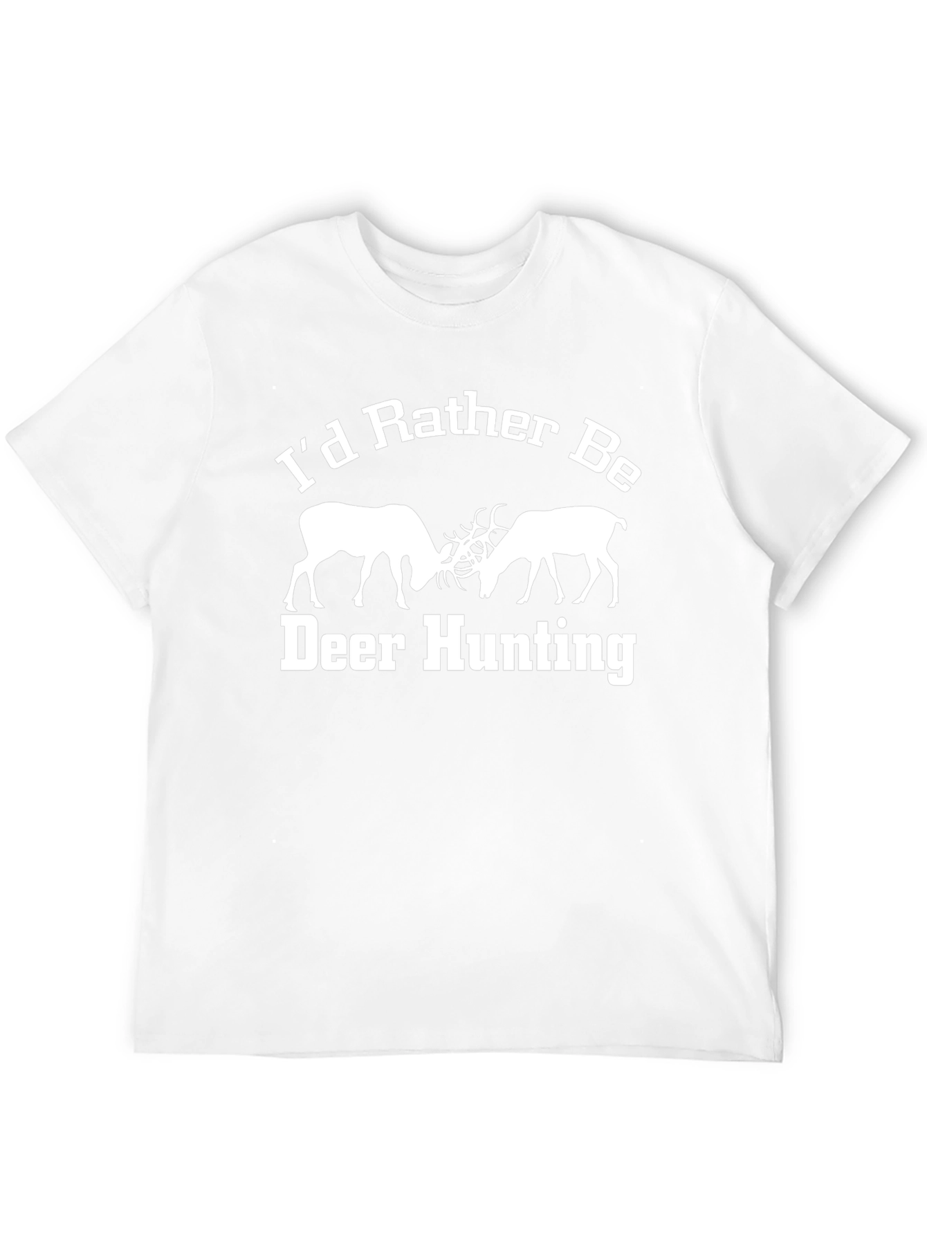 Deer Hunting Graphic Tee - Black Cotton T-Shirt