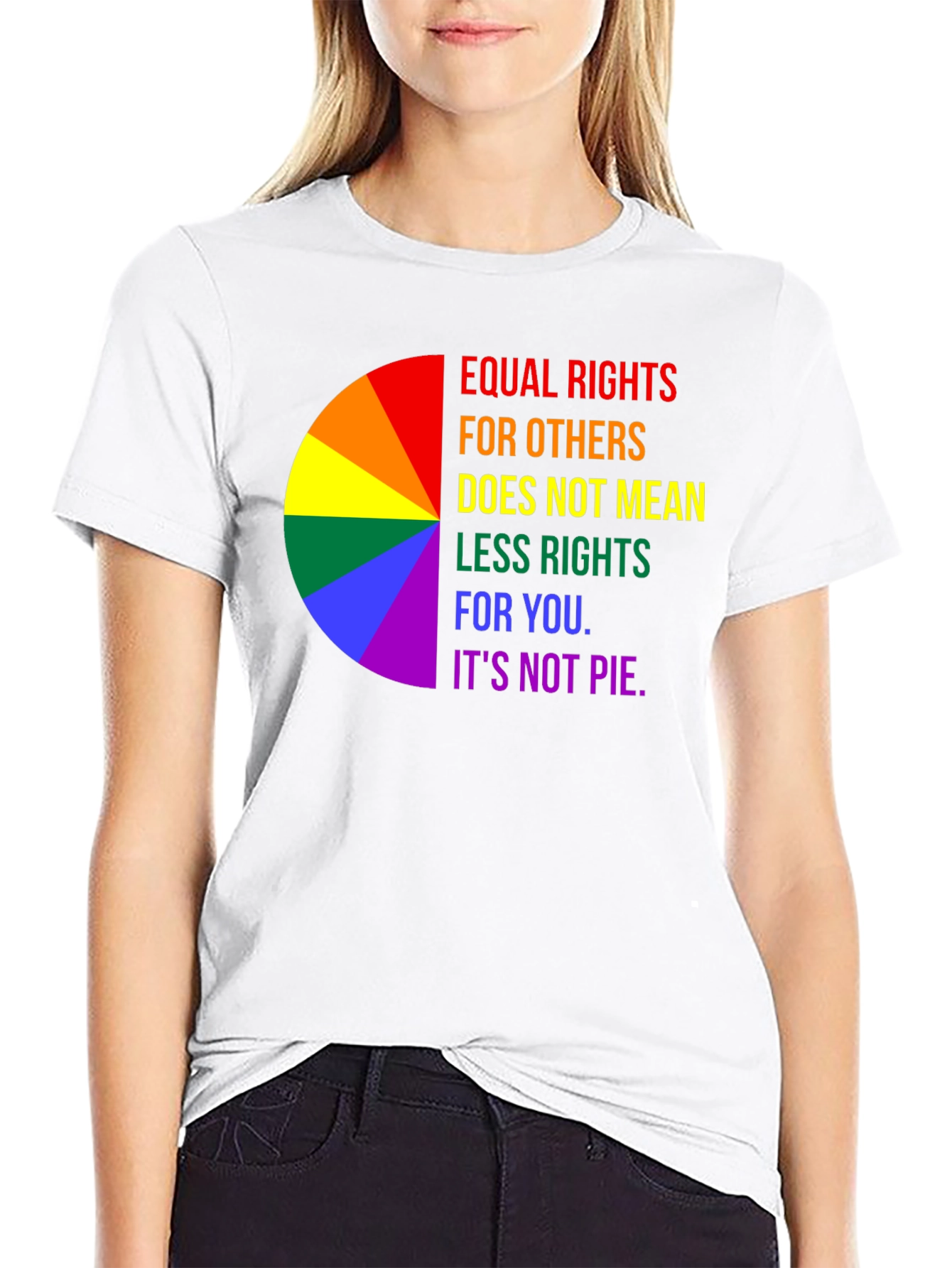 Equality Rights Rainbow T-Shirt - Its Not Pie!