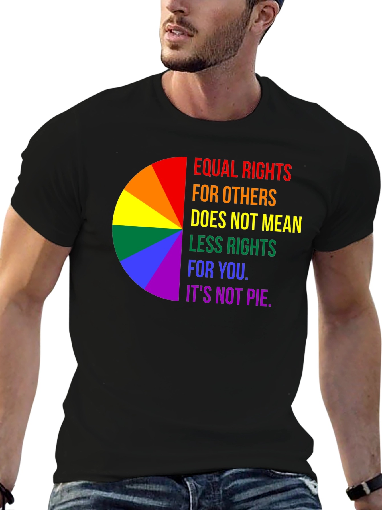 Equality Rights Rainbow T-Shirt - Its Not Pie!