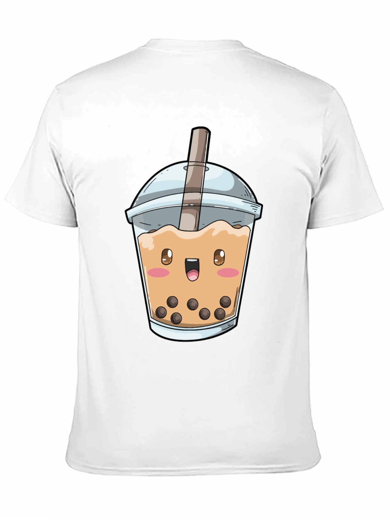 Kawaii Bubble Tea Graphic Tee - Unisex Black T-Shirt