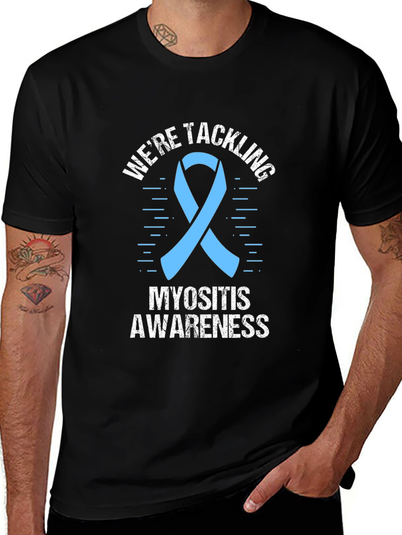 Myositis Awareness T-Shirt - Were Tackling