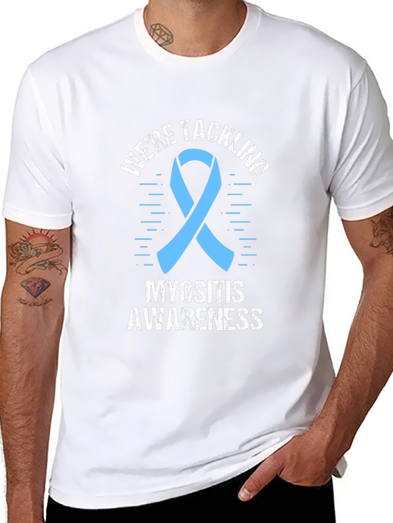Myositis Awareness T-Shirt - Were Tackling