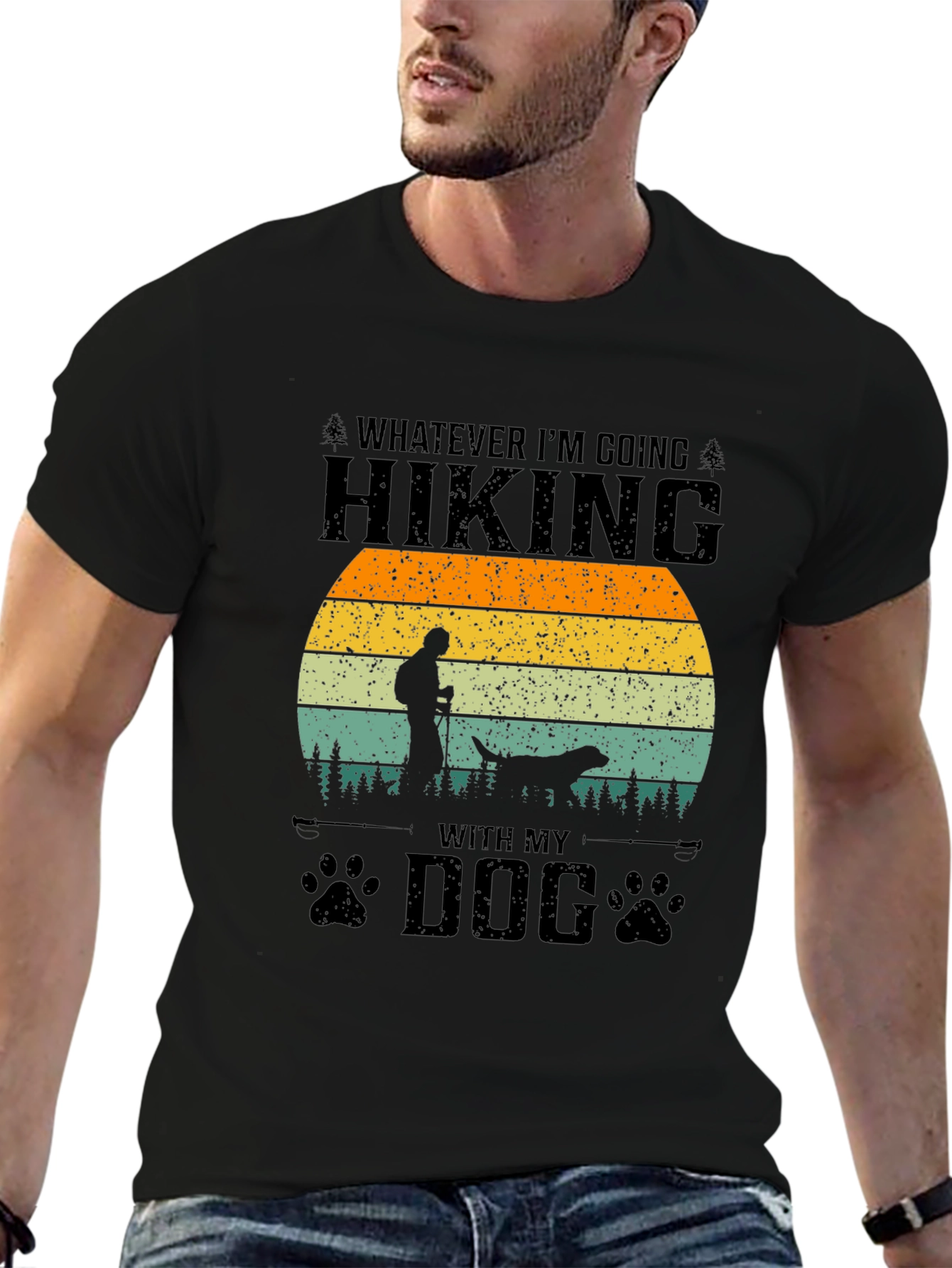 Hiking With My Dog Graphic Tee