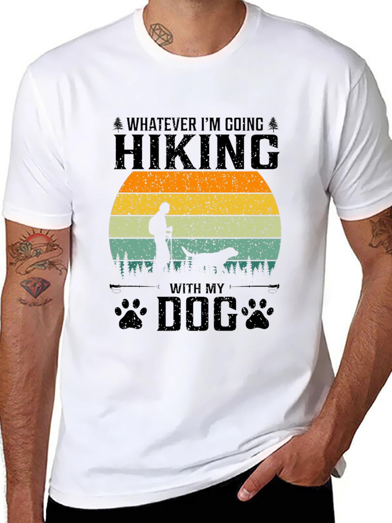 Hiking With My Dog Graphic Tee