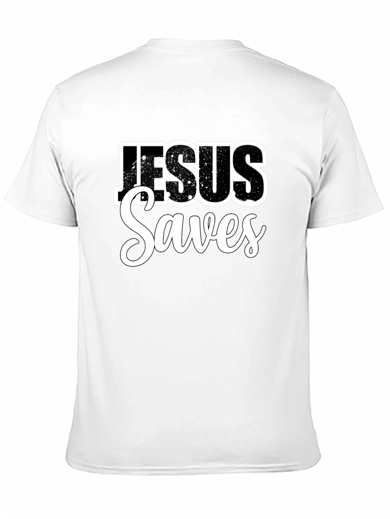 Jesus Saves Black Graphic T-Shirt