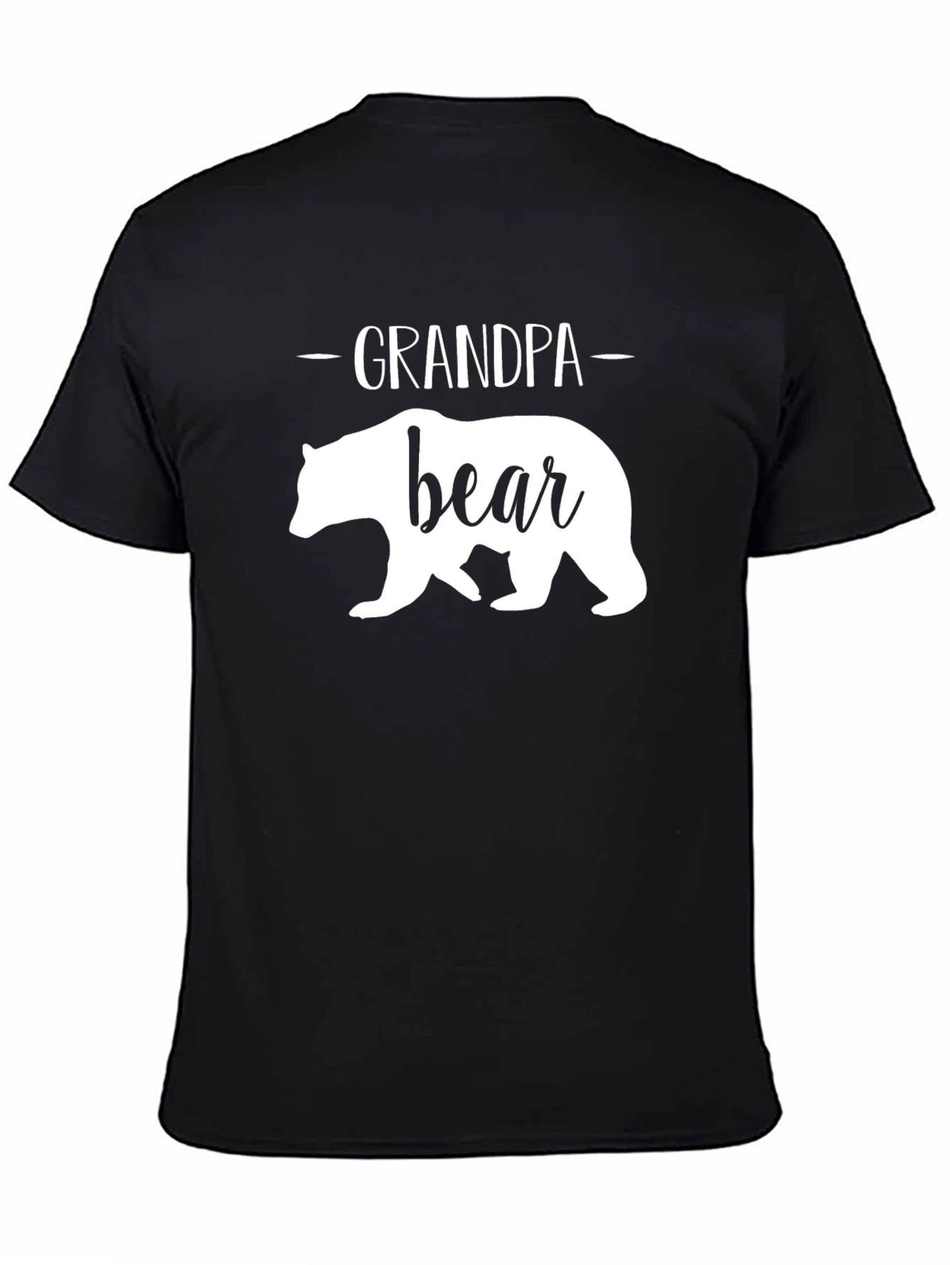 Grandpa Bear T-Shirt - Black Cotton Tee