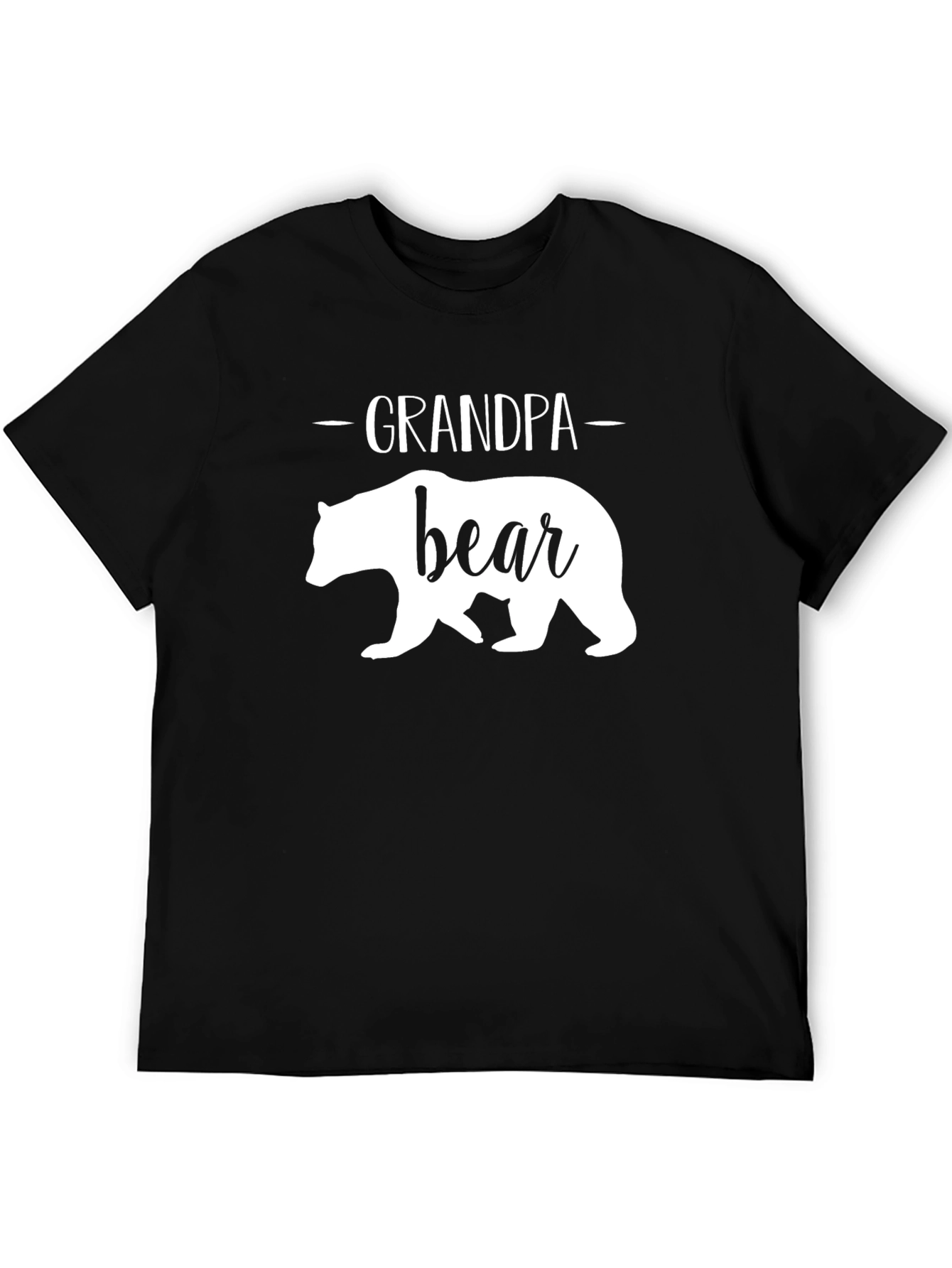 Grandpa Bear T-Shirt - Black Cotton Tee