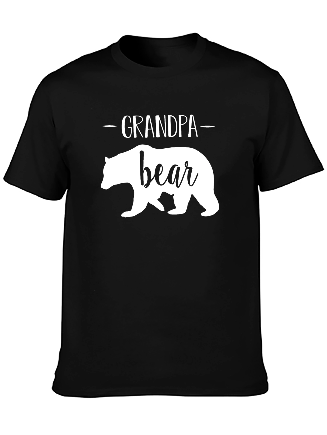 Grandpa Bear T-Shirt - Black Cotton Tee