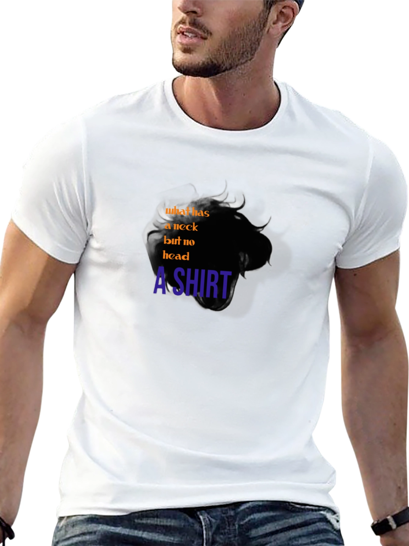 Riddle T-Shirt: What Has a Neck But No Head?