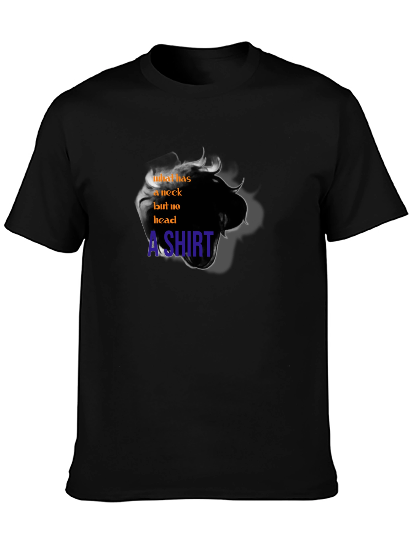 Riddle T-Shirt: What Has a Neck But No Head?