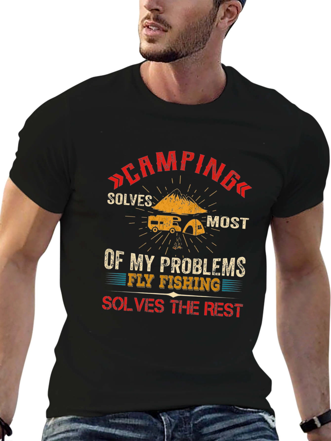 Camping Solves Most Problems T-Shirt