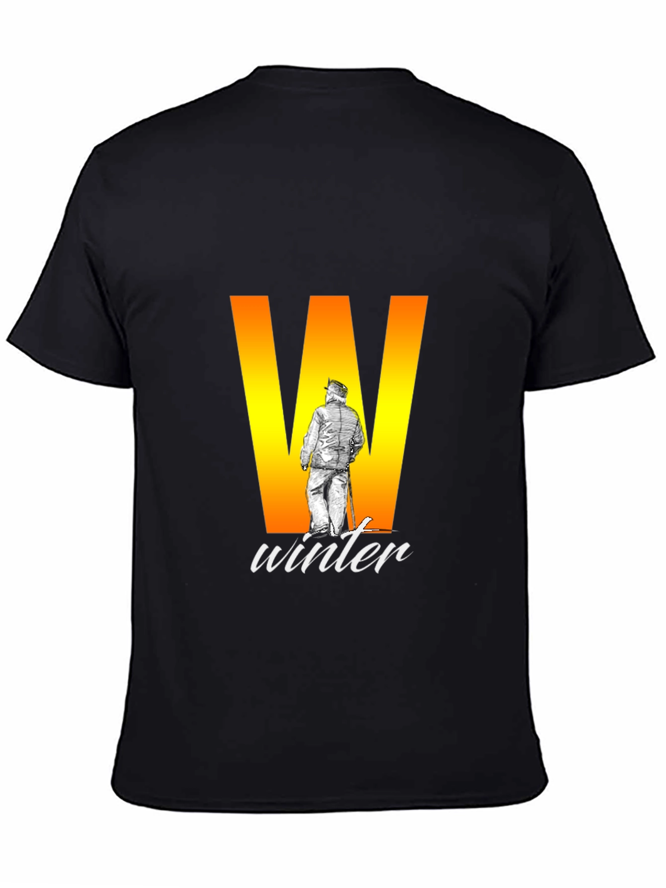 Winter Graphic Black T-Shirt