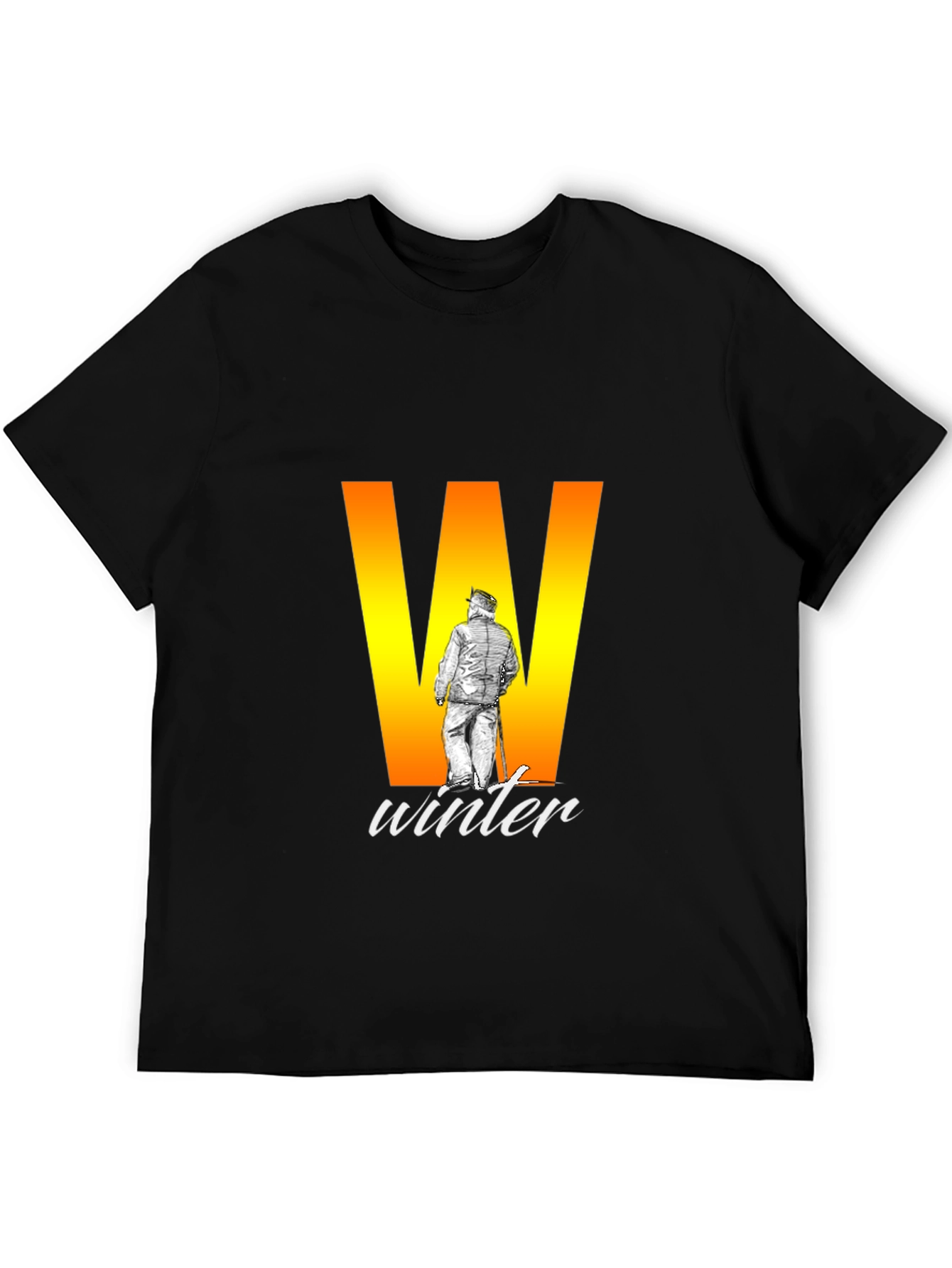 Winter Graphic Black T-Shirt