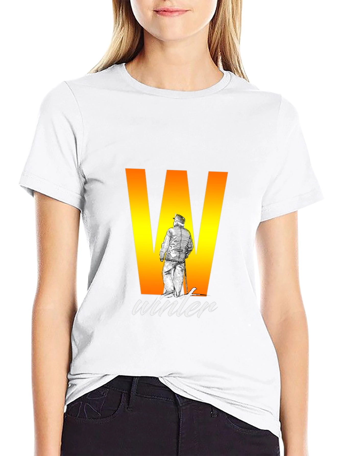 Winter Graphic Black T-Shirt