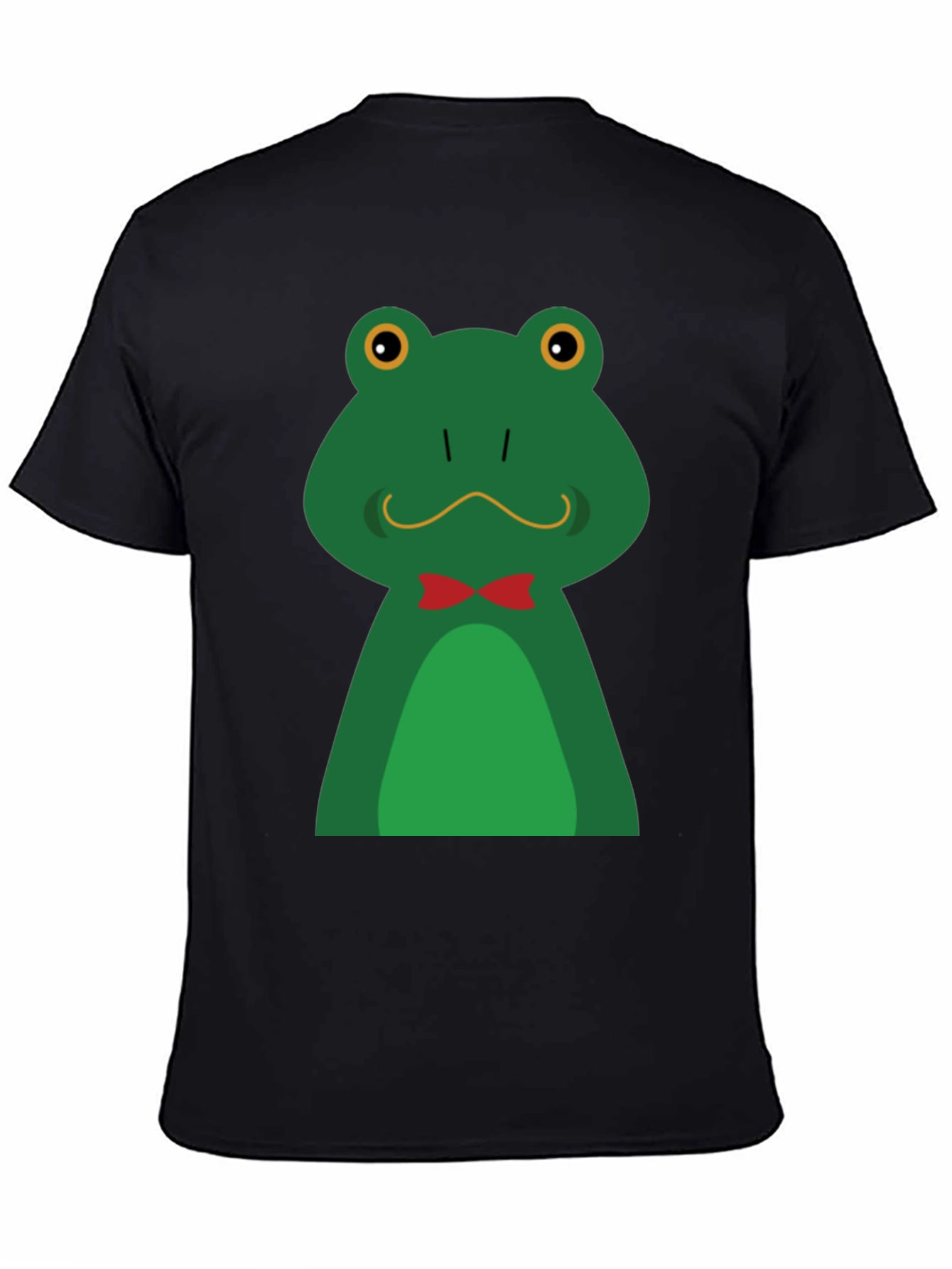Frog with Bow Tie Black T-Shirt