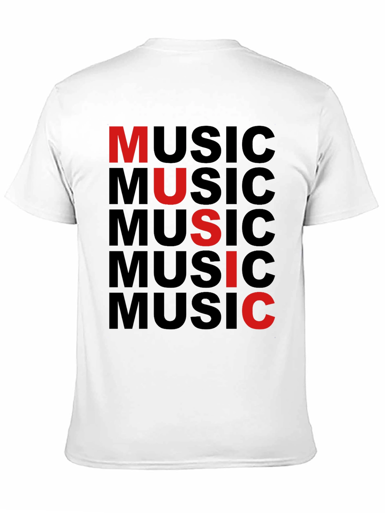 Music Graphic Print Tee - Black Cotton T-Shirt