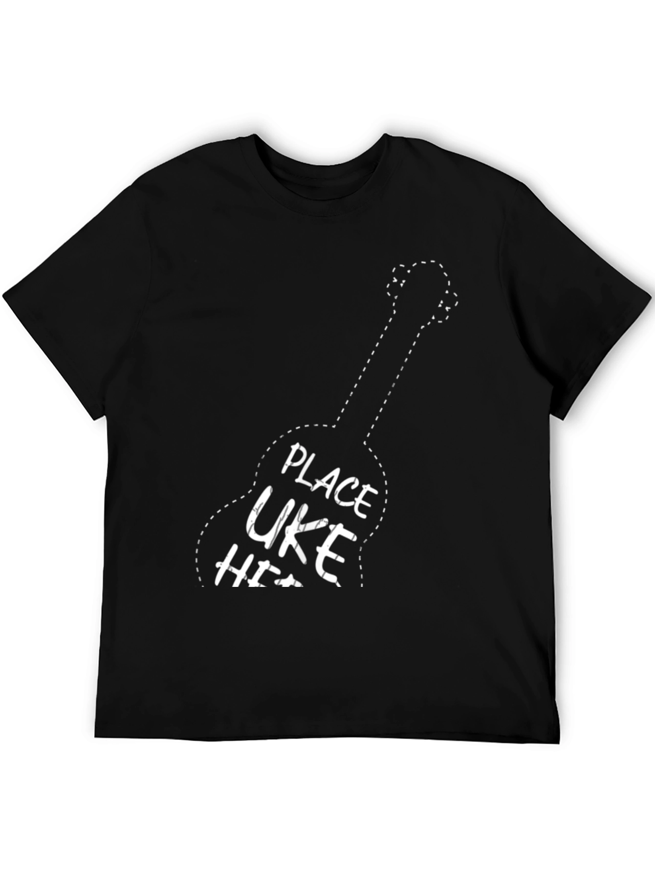 Ukulele Player T-Shirt - Place Uke Here Graphic Tee