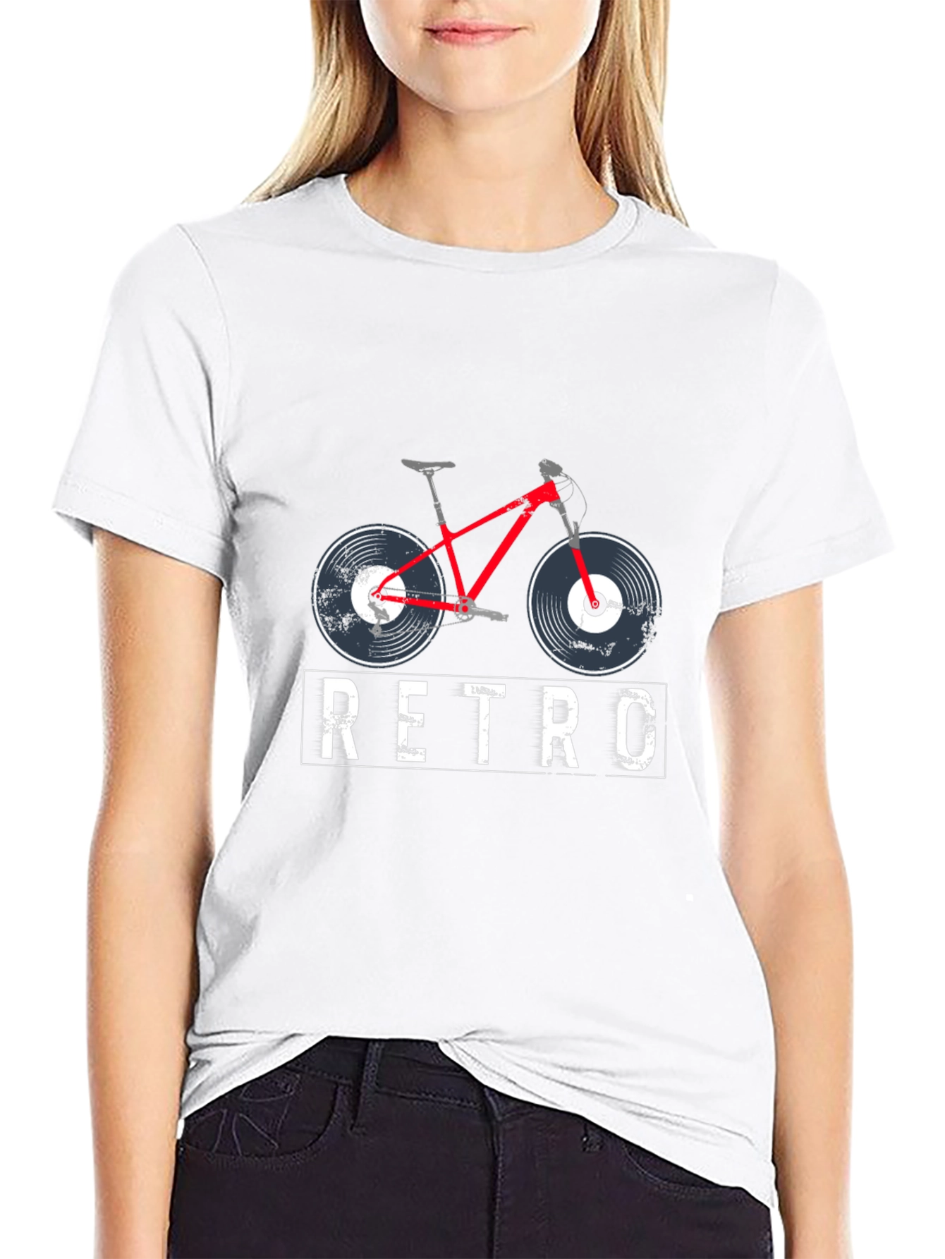 Retro Bicycle Record Player T-Shirt