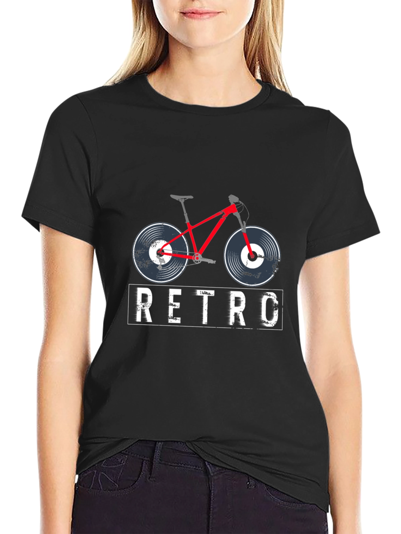Retro Bicycle Record Player T-Shirt