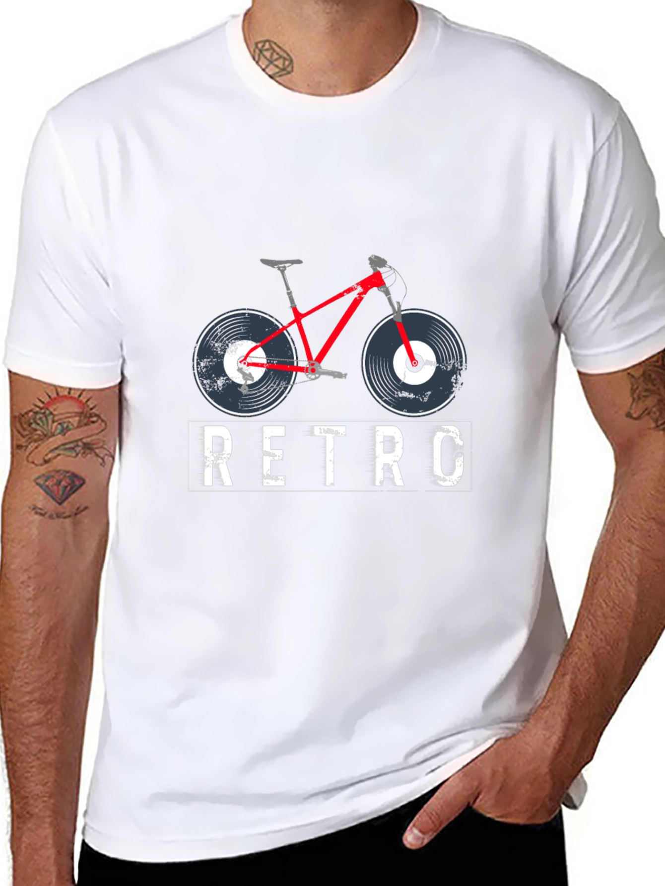Retro Bicycle Record Player T-Shirt