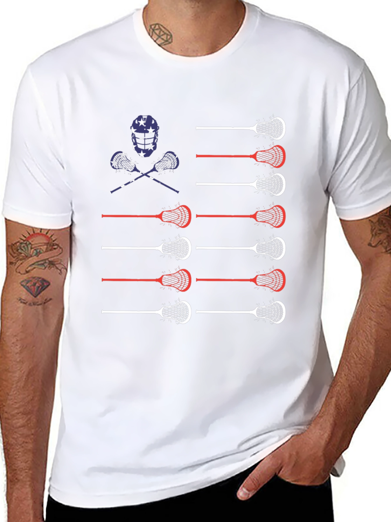 Lacrosse American Flag T-Shirt